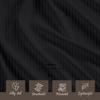 Alaska King Size 4-Piece Sheet Set - Hotel Luxury 400-Thread-Count Egyptian Cotton Extra Soft Bed Sheets - Deep Pocket fits up to 18-21 inch Mattress (Stripe, Black) view 4