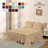 Grand King Size 4-Piece Sheet Set - Hotel Luxury 400-Thread-Count Egyptian Cotton Extra Soft Bed Sheets - Deep Pocket fits up to 18-21 inch Mattress (Stripe, Taupe) view 2