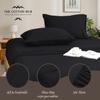 Queen Size 6-Piece Sheet Set - Hotel Luxury 400-Thread-Count Egyptian Cotton Extra Soft Bed Sheets - Deep Pocket fits up to 22-26 inch Mattress (Solid, Black) view 3