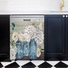 Farmhosue Floral Dishwasher Magnet Cover Decals Dishwasher Magnetic Sticker,Flower Vase Bless Home Magnets Panel Decal for Home Kitchen Appliance Decor 23"x26" view 4