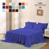 Alaska King Size 4-Piece Sheet Set - Hotel Luxury 400-Thread-Count Egyptian Cotton Extra Soft Bed Sheets - Deep Pocket fits up to 18-21 inch Mattress (Stripe, Royal Blue) view 2
