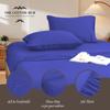Alaska King Size 4-Piece Sheet Set - Hotel Luxury 400-Thread-Count Egyptian Cotton Extra Soft Bed Sheets - Deep Pocket fits up to 18-21 inch Mattress (Stripe, Royal Blue) view 3