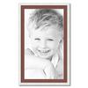 ArtToFrames 19x34 inch Satin White Frame Picture Frame with 2 Inch Single Brique Mat, SingleMat-FRBW26074-19x34-760 view 1