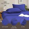 Queen Size 6-Piece Sheet Set - Hotel Luxury 400-Thread-Count Egyptian Cotton Extra Soft Bed Sheets - Deep Pocket fits up to 22-26 inch Mattress (Solid, Royal Blue) view 3