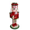 Candyland Candy Cane Gentleman Handmade Wooden Nutcracker White Red Medium view 2