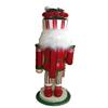 Candyland Candy Cane Gentleman Handmade Wooden Nutcracker White Red Medium view 3