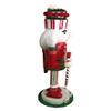 Candyland Candy Cane Gentleman Handmade Wooden Nutcracker White Red Medium view 4
