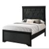 Esofastore 3Pc Black Finish Full Size Panel Upholstered Button Tufted Headboard Bed Nightstand Set Wooden Bedroom Furniture view 2