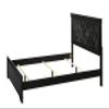 Esofastore 3Pc Black Finish Full Size Panel Upholstered Button Tufted Headboard Bed Nightstand Set Wooden Bedroom Furniture view 3
