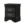 Esofastore 3Pc Black Finish Full Size Panel Upholstered Button Tufted Headboard Bed Nightstand Set Wooden Bedroom Furniture view 4