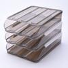 OnDisplay Stackable Acrylic Gravity Egg Tray Holder for Fridge - Food-Safe PET Refrigerator Storage Bin for Eggs (Brown, Set of 3 Trays) view 2