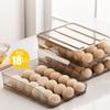 OnDisplay Stackable Acrylic Gravity Egg Tray Holder for Fridge - Food-Safe PET Refrigerator Storage Bin for Eggs (Brown, Set of 3 Trays) view 3