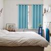 BGment Blackout Curtains - Grommet Thermal Insulated Room Darkening Bedroom and Living Room Curtains, Set of 2 Panels (52 x 45 Inch, Aqua) view 2