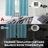 BGment Blackout Curtains - Grommet Thermal Insulated Room Darkening Bedroom and Living Room Curtains, Set of 2 Panels (52 x 45 Inch, Aqua) view 3