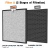 HSP001 True HEPA Replacement Filter Compatible with HSP001 Air Clean-er Purifier 4-in-2 filters of HEPA Filter, Activated Carbon and Cold Catalyst, 2 Packs view 3