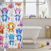 Cartoon Axolotl Shower Curtain for Kids Boys Girls Bathtubs Decor,Kawaii Axolotl Waterproof Bath Curtain Ocean Sealife Reptiles Fish Bathroom Accessories Coastal Sea Stalls 12 Hooks,72x72,Purple view 3