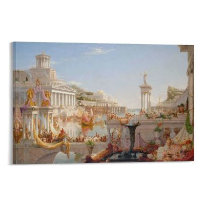 22 Masterpieces by Thomas Cole - The Course of Empire The Consummation of The Empire Canvas Art Poster and Wall Art Picture Print Modern Family Bedroom Decor Posters 20x30inch(50x75cm)