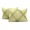 3 Piece Cross Diamond Ruffle Duvet Cover with Zipper & Corner Ties 1000 Thread Count 100% Egyptian Cotton Premium Hotel Class Decorative Bedding Luxurious Quality (King -XL 116'' x 98'', Ivory) view 3