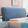 ZZYK Headboard Slipcover Stretch Bed Headboard Cover Solid Color Dustproof Cover Thicken Cotton Fabric Bed Head Cover Suitable All Kinds of Headboards,Blue,47"/120cm view 4