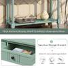 Console Table with 2 Drawers, 35" Long Sofa Table Storage Side Tables with 2 Drawers & Bottom Shelf for Living Room/Hallway/Entryway, Easy Assembly,RetroBlue view 3