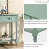 Console Table with 2 Drawers, 35" Long Sofa Table Storage Side Tables with 2 Drawers & Bottom Shelf for Living Room/Hallway/Entryway, Easy Assembly,RetroBlue view 4