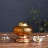 18.4cm Copper Butter Lamp Worshipping Buddha Hall Guanyin Lotus God Wealth Lamp view 2
