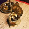 JDS Puja Articles by Sengems Traditional Panchaloha Kamatchi Vilakku/Kamakshi Devi Maa Diya/Oil Lamp, Golden (Weight:370g) view 4