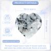 Crocon 50mm Rainbow Moonstone Heart Stone Big Heart Shape Puff Stones Set 450+ Carats Pocket Crystal Healing Tumble Collection Palm Worry Stone Good Luck Charm Meditation Gift Craft Home Decor view 3