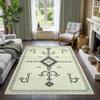 GLN Rugs Contemporary Collection - Machine Washable Area Rug, Contemporary Washable, Non Slip, Low Pile Chenille Rug, Living Room, Bedroom, Kitchen Rug (8' x 10' Cream/Anthracite) view 1