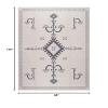 GLN Rugs Contemporary Collection - Machine Washable Area Rug, Contemporary Washable, Non Slip, Low Pile Chenille Rug, Living Room, Bedroom, Kitchen Rug (8' x 10' Cream/Anthracite) view 2
