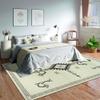 GLN Rugs Contemporary Collection - Machine Washable Area Rug, Contemporary Washable, Non Slip, Low Pile Chenille Rug, Living Room, Bedroom, Kitchen Rug (8' x 10' Cream/Anthracite) view 3