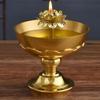 12.5cm Chinese Traditions Copper Oil Lamp Buddha Butter Lamp Household Buddhist Supplies view 2