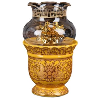 15cm Buddhism Supplies Oil Lamp Buddha Worship Butter Lamp Buddha Hall Decoration