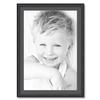 ArtToFrames 22x33 inch Black Stain on Solid Red Oak Picture Frame with 2 Inch Single Charcoal Mat, SingleMat-0066-59504-YBLK-22x33-41 view 1