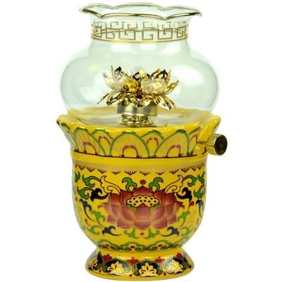 14cm Oil Lamp Buddha Light Butter Lamp Holder Windproof Oil Lamp Buddhist Supplies