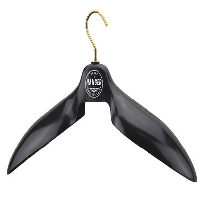BAKER HANGER 24K Gold Label VIP Luxury Hanger Unique Contoured Hanger is Fastened by a 24 Karat Gold Plated Stainless Steel Swivel Hook to Maintain Your Most Valuable Treasured Garments.