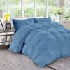 All Season Goose Down 1 Piece Pinch Pleated King (106'' x 90'') Comforter Set Egyptian Cotton Duvet Insert King (106'' x 90'') Light Blue view 1