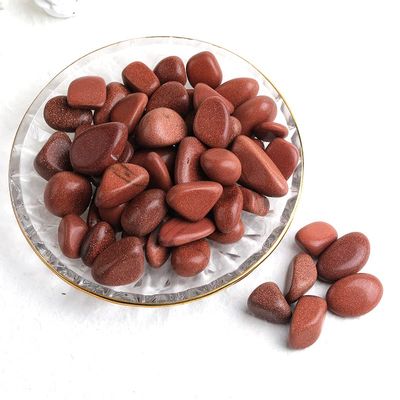 HXSCOO 1PC Natural Crystal Amethyst Rose Quartz Gravel Irregular Polishing Minerals Specimen Reiki Healing Stone Aquarium Home Decor (Color : Golden Sand, Size : 100g)
