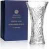 CS Crystal Vase 12-inch high, Sunflower Design, for Flowers & Decor. Lovely Nice Shiny Piece. Perfect as a Gift, Suitable for All Occasions. view 1