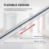 SOLOKOS Telescopic Ceiling Mount Curtain Track System 33 to 59 inch Adjustable Room Divider Track Set (33-59") White view 2