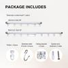 SOLOKOS Telescopic Ceiling Mount Curtain Track System 33 to 59 inch Adjustable Room Divider Track Set (33-59") White view 4