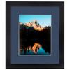 ArtToFrames 6x18 inch Satin Black Picture Frame with 2 Inch Single Midnight Blue Mat, SingleMat-FRBW26079-6x18-837 view 2