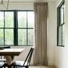 TWOPAGES Pinch Pleated Curtain 120 Inches Long Taupe Grey Faux Linen Textured Curtain for Track System, Lined Light Filtering Drape (1 Panel, 52W x 120L) view 2
