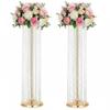 35.4in Tall Metal Wedding Vases for Centerpieces: Set of 2 Flower Stands with Acrylic Crystals, Elegant Table Centerpiece Chandelier Stands for Birthday Party Dinner Event Christmas Wedding Home Dcor view 1