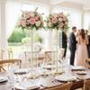 35.4in Tall Metal Wedding Vases for Centerpieces: Set of 2 Flower Stands with Acrylic Crystals, Elegant Table Centerpiece Chandelier Stands for Birthday Party Dinner Event Christmas Wedding Home Dcor view 3