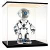 LASOA Acrylic Display Case for Collectibles with LED Light, Alternative Glass Display Box with Black Base and Lid, Self-Assembly Clear Storage Showcase for Memorabilia (9.8x7.9x9.8inch;25x20x25cm) view 1