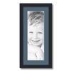 ArtToFrames 6x18 inch Satin Black Picture Frame with 2 Inch Single Dutch Blue Mat, SingleMat-FRBW26079-6x18-785 view 1