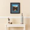 ArtToFrames 6x18 inch Satin Black Picture Frame with 2 Inch Single Dutch Blue Mat, SingleMat-FRBW26079-6x18-785 view 3