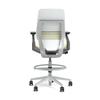 Steelcase Gesture 442 Stool Chair - Cogent: Connect Malt Fabric, Wrapped Back, Light on Light Frame, Polished Aluminum Base view 2
