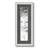 ArtToFrames 4x18 inch Off White Wash on Ash Picture Frame with 2 Inch Single Charcoal Mat, SingleMat-0151-59504-475-4x18-41 view 1